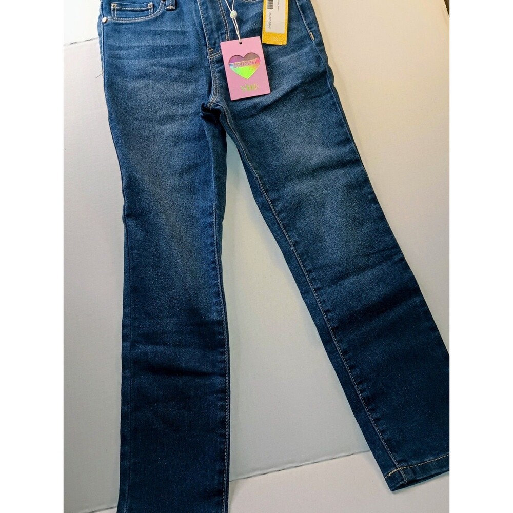 YMI Girls Size 6 Blue Skinny Slim Denim  JEANS STRETCH  Pockets. NEW. (P0037B6)
